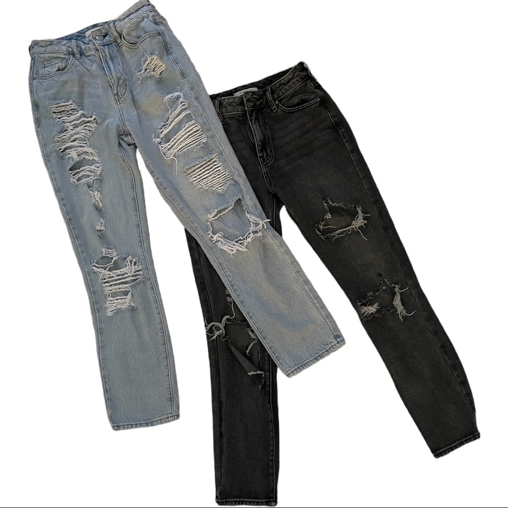 Pacsun distressed mom jeans 2 pair